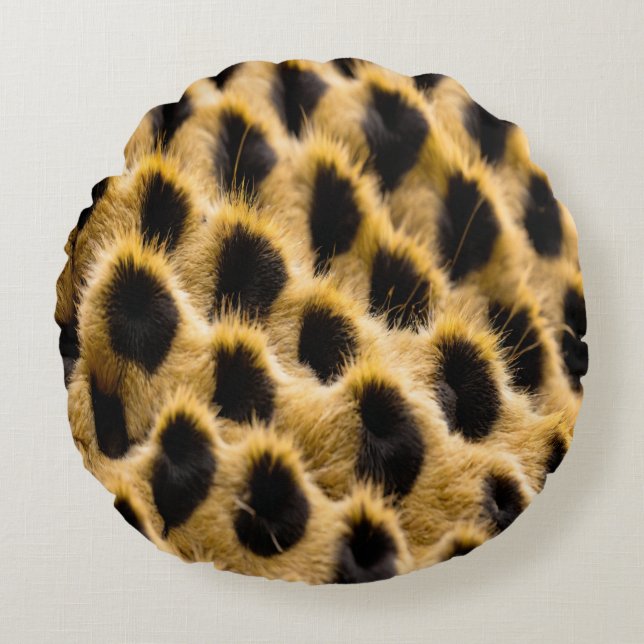 Cheetah Skin Rond Kussen (Voorkant)