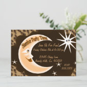 Cheetah Sleepy Moon Slumber Party Kaart (Staand voorkant)