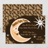 Cheetah Sleepy Moon Slumber Party Kaart (Voorkant / Achterkant)