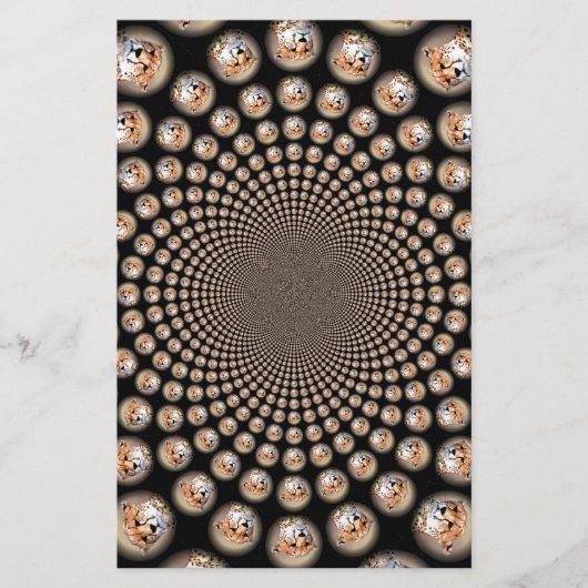 Cheetah Spin Spectacle – Feline Frenzy: Kleurrijk Briefpapier (Voorkant)