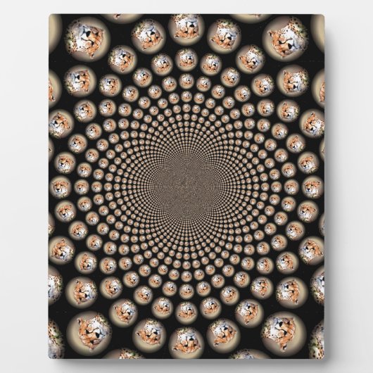 Cheetah Spin Spectacle – Feline Frenzy: Kleurrijk Fotoplaat (Voorkant)