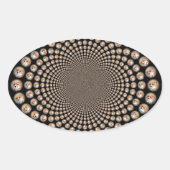 Cheetah Spin Spectacle – Feline Frenzy: Kleurrijk Ovale Sticker (Voorkant)