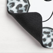 Cheetah Spot Animal Monogram Initiaal Muismat (Hoek)