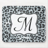 Cheetah Spot Animal Monogram Initiaal Muismat (Voorkant)