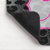 Cheetah Spot Animal Monogram Initiaal Muismat (Hoek)