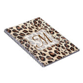 Cheetah Spot Animal Monogram Initiaal Note Book Notitieboek (Rechterzijde)