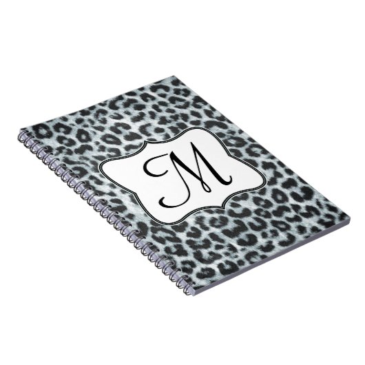 Cheetah Spot Animal Monogram Initiaal Notitieboek (Rechterzijde)