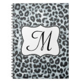 Cheetah Spot Animal Monogram Initiaal Notitieboek (Voorkant)