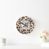 Cheetah Spot Animal Monogram Initiaal Wandklok (Huis)