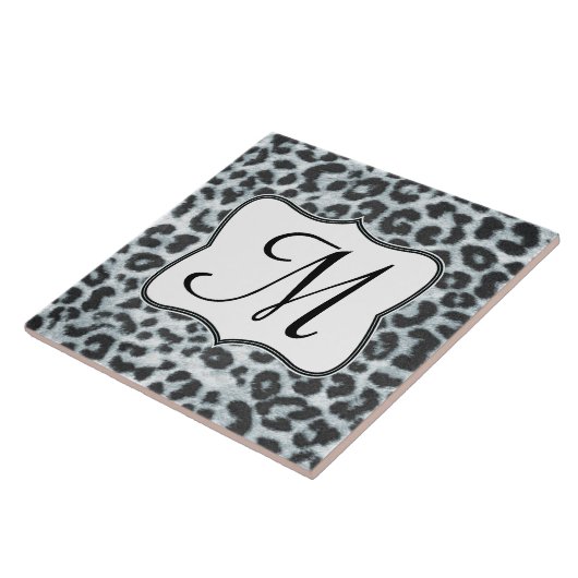 Cheetah Spot Animal Print Monogram display teile Tegeltje (Zijkant)