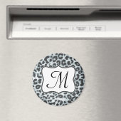 Cheetah Spot Animal Print Monogram Initiaal Magnet (Insitu (Vaatwasser))