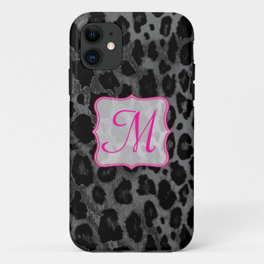 Cheetah Spot Animal Print Monogram IPHONE 5 Hoesje (Achterkant)