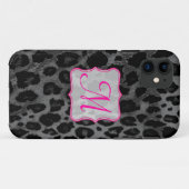 Cheetah Spot Animal Print Monogram IPHONE 5 Hoesje (Achterkant (horizontaal))