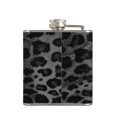 Cheetah Spot Animal Print Monogram Whiskey Flask Heupfles (Achterkant)