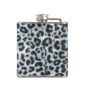 Cheetah Spot Animal Print Monogram Whiskey Flask Heupfles (Achterkant)