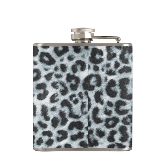 Cheetah Spot Animal Print Monogram Whiskey Flask Heupfles (Achterkant)