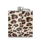 Cheetah Spot Animal Print Monogram Whiskey Flask Heupfles (Achterkant)