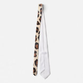 Cheetah Spot Animal Print Wild Cat Fabric Mannen S Stropdas (Achterkant)