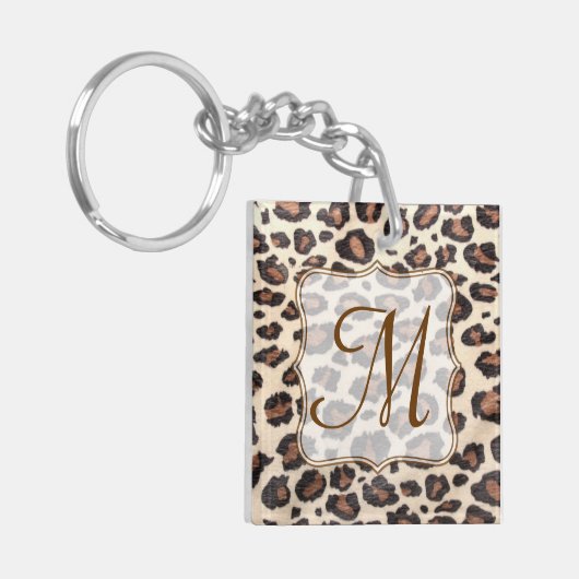 Cheetah Spot Animal Print Wild Cat Safar Sleutelha Sleutelhanger (Voorkant Links)