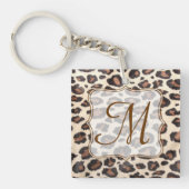 Cheetah Spot Animal Print Wild Cat Safar Sleutelha Sleutelhanger (Voorkant)