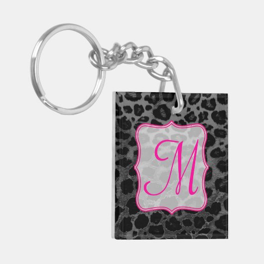 Cheetah Spot Animal Print Wild Cat Safar Sleutelha Sleutelhanger (Voorkant Links)