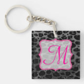 Cheetah Spot Animal Print Wild Cat Safar Sleutelha Sleutelhanger (Voorkant)