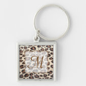 Cheetah Spot Animal Print Wild Cat Safar Sleutelha Sleutelhanger (Voorkant)