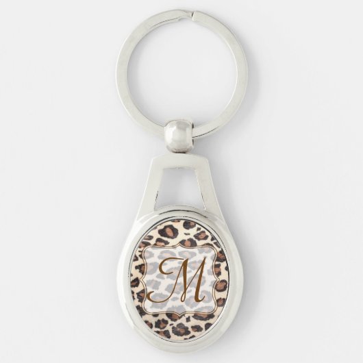 Cheetah Spot Animal Print Wild Digital Sleutelhang Sleutelhanger (Voorkant)