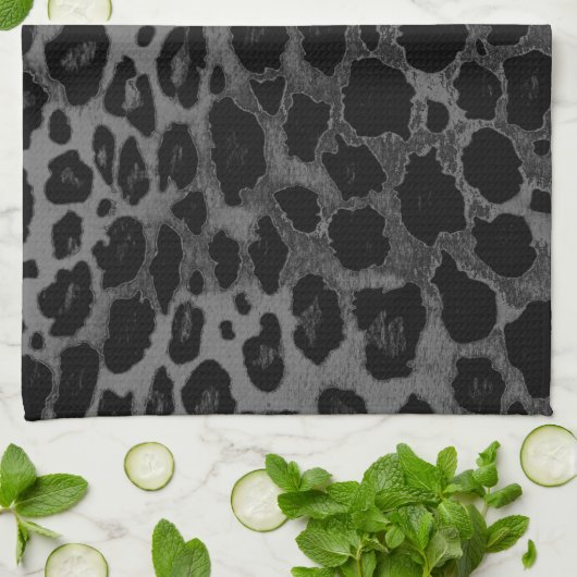 Cheetah Spot Animal Print Wild Keuken Schotel Hand Theedoek (Gevouwen)