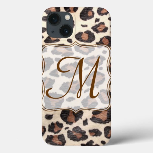 Cheetah Spot Animal Print Wild Monogram IPAD Case (Achterkant)