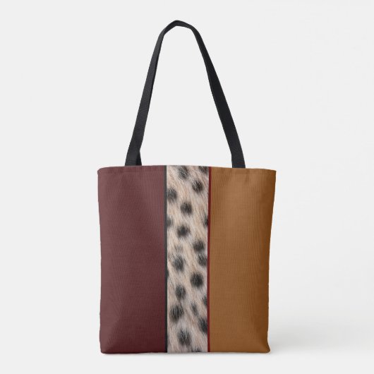 Cheetah Spots Color Block Tote Bag (Achterkant)