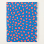 Cheetah spots Coral Blue Planner (Achterkant)