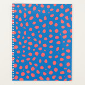 Cheetah spots Coral Blue Planner (Voorkant)