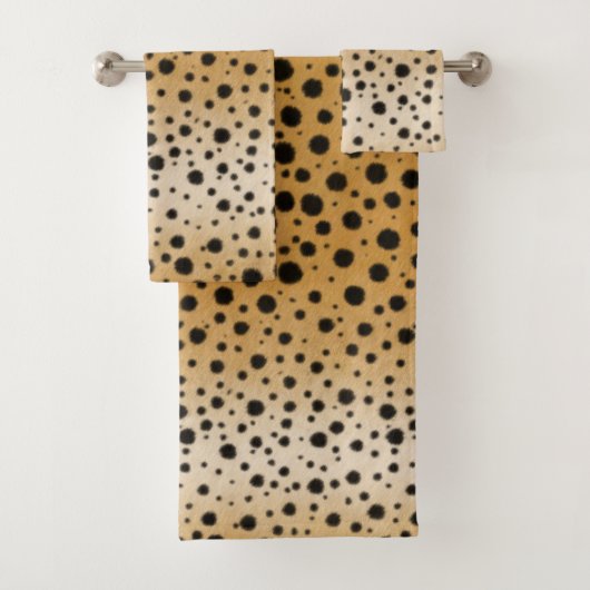 Cheetah Spots Fur Texture African Animal Print Bad Handdoek (Insitu)