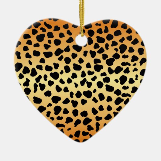 Cheetah spots - Heart Ornament (Voorkant)