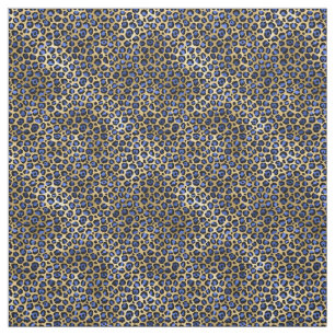 Cheetah Spots Marine en Goud Stof