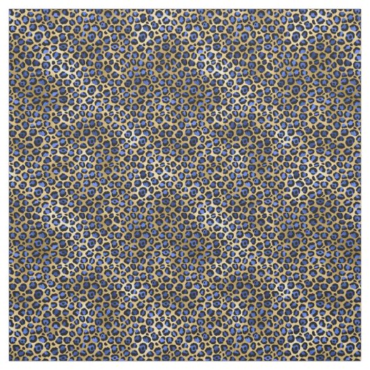 Cheetah Spots Marine en Goud Stof (Swatch)