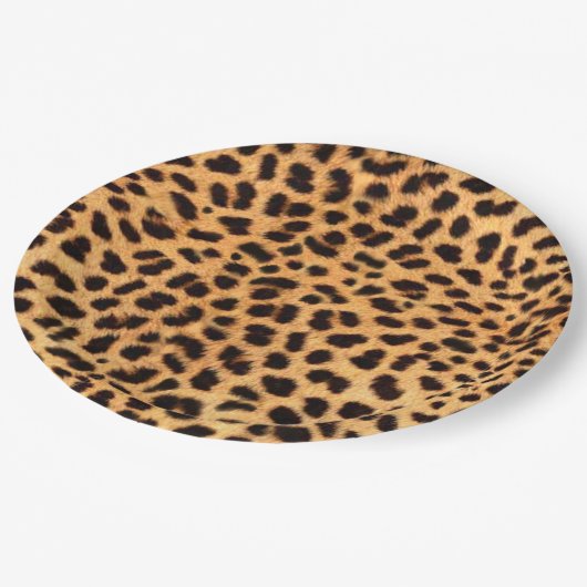 Cheetah Spots Patroon Goud Zwart ID1155 Papieren Bordje (Gekanteld)