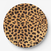 Cheetah Spots Patroon Goud Zwart ID1155 Papieren Bordje (Voorkant)