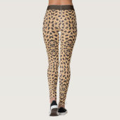 Cheetah Spots personaliseren tekst Live Wild en vr Leggings (Achterkant)