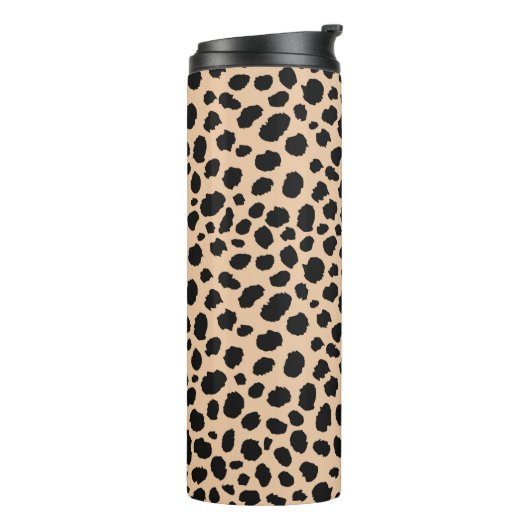 Cheetah Spots Thermal Tumbler Thermosbeker (Gedraaid links)