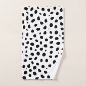 Cheetah Spots Zwart Wit Bad Handdoek (Handdoek)