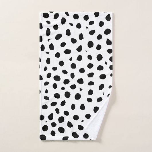 Cheetah Spots Zwart Wit Bad Handdoek (Handdoek)