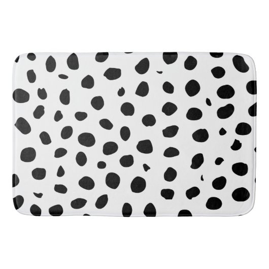 Cheetah Spots Zwart Wit Badmat (Voorkant)