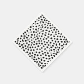 Cheetah Spots Zwart Wit Servet (Hoek)