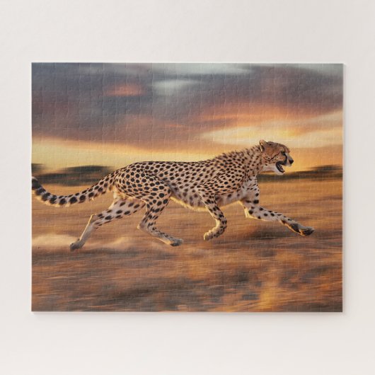 Cheetah Sprinting Legpuzzel (Horizontaal)