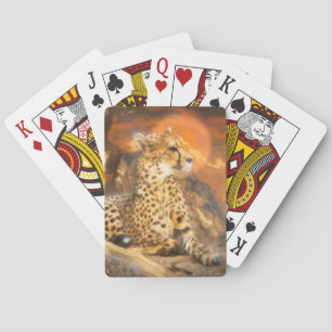 CHEETAH STANDING DOWN POKERKAARTEN