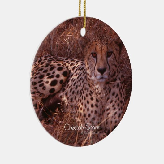 Cheetah Stare Keramisch Ornament (Rechts)