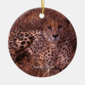 Cheetah Stare Keramisch Ornament (Voorkant)