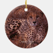 Cheetah Stare Keramisch Ornament (Achterkant)